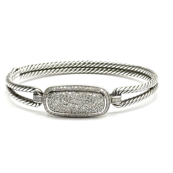 David Yurman Elongate Albion Bracelet with Diamonds - Picture 2 of 6